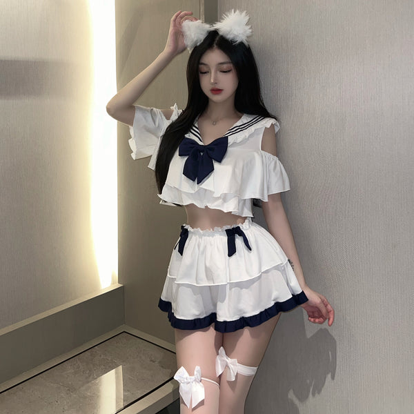 情趣学生装性感水手情趣内衣清纯JK制服透视床上软妹制服套装2379