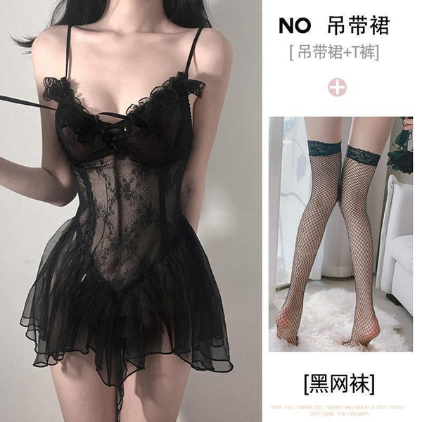 可爱少女透明睡衣情侣制服诱惑挑逗情绪用品激情套装透视套装